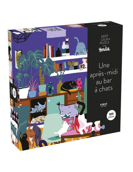 Puzzle 500 pcs, Une Après-Midi au Bar à Chats - First Editions