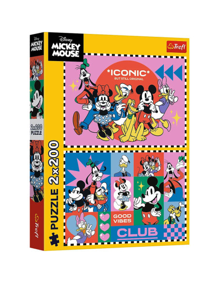 Puzzle Disney 2x200 pcs, Mickey Mouse - Trefl