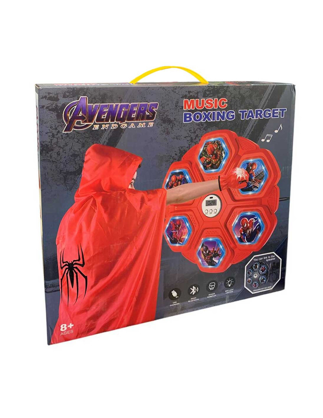 Jeu de Boxe Musicale Pour Enfant, avec Gants et Cape - Avengers