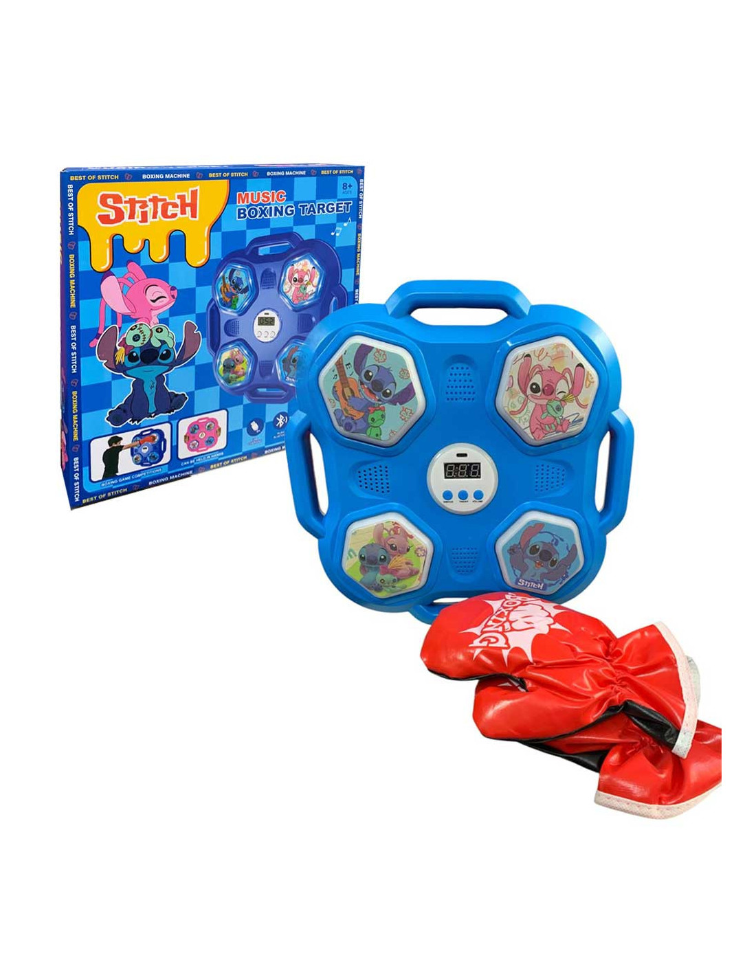 Jeu de Boxe Musicale Pour Enfant, avec Gants - Stitch