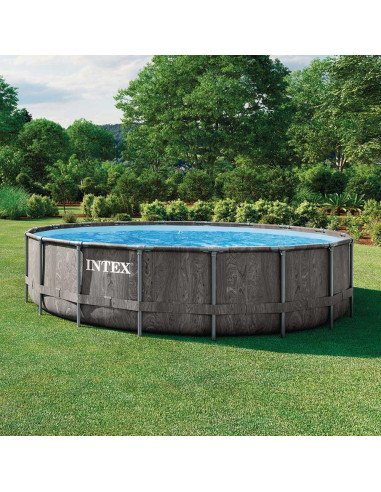 Piscine Baltik 5,49x1,22 M avec Echelle, Filtre, Tapis et Bâche - Intex