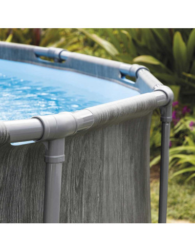 Piscine Baltik 5,49x1,22 M avec Echelle, Filtre, Tapis et Bâche - Intex