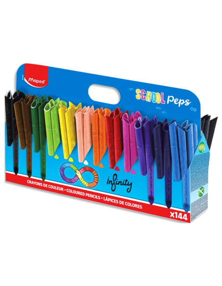 Schoolpack 144 crayons de couleurs SCHOOL'PEPS INFINITY - Maped
