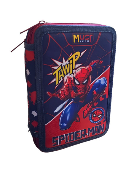 Trousse Plat Must Team 3 Compartiments, Disney Spiderman
