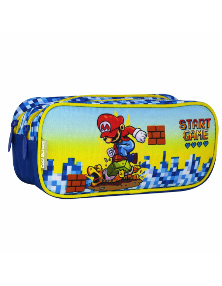 Trousse avec 2 compartiments Mario - Cool School