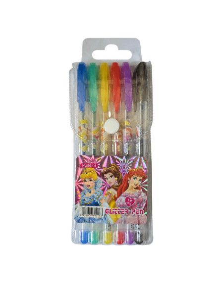 Set de 6 Stylos Glitter - First