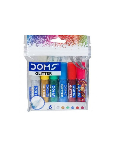Set de 6 Tubes Colle Glitter - Doms