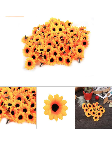 Set de 5 Fleurs Jaune