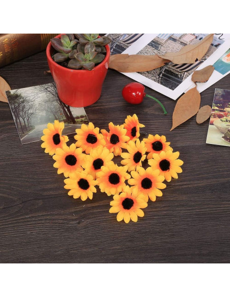 Set de 5 Fleurs Jaune