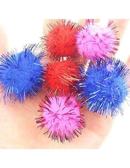 Pompons Métallisés Multicouleurs