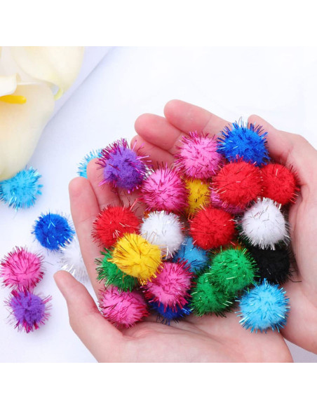 Pompons Métallisés Multicouleurs