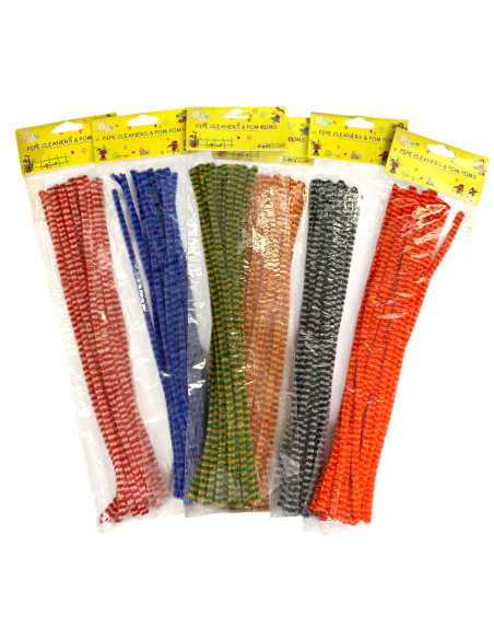 Chenilles Souples Rayés 30 cm