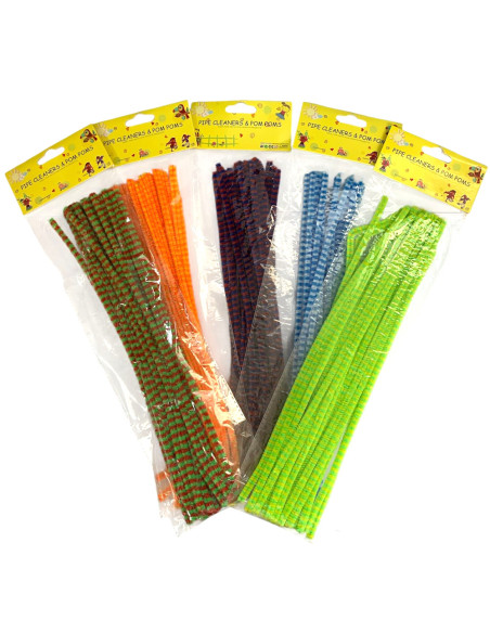 Chenilles Souples Rayés 30 cm