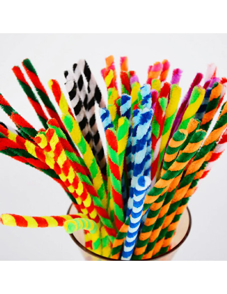 Chenilles Souples Rayés 30 cm