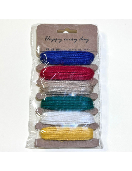 6 Fils de Jute Multicouleur
