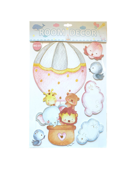 Stickers Muraux Montgolfière Animaux