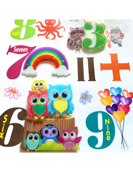 Stickers Autocollants Chiffre 8D