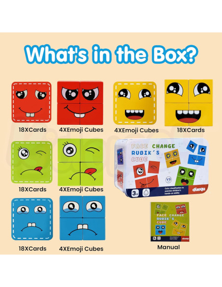 Puzzle Cubes Expressions Faciales