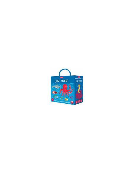 La Mer - Q-Box Sassi (Livre, Puzzle 40 pieces et Figurines)
