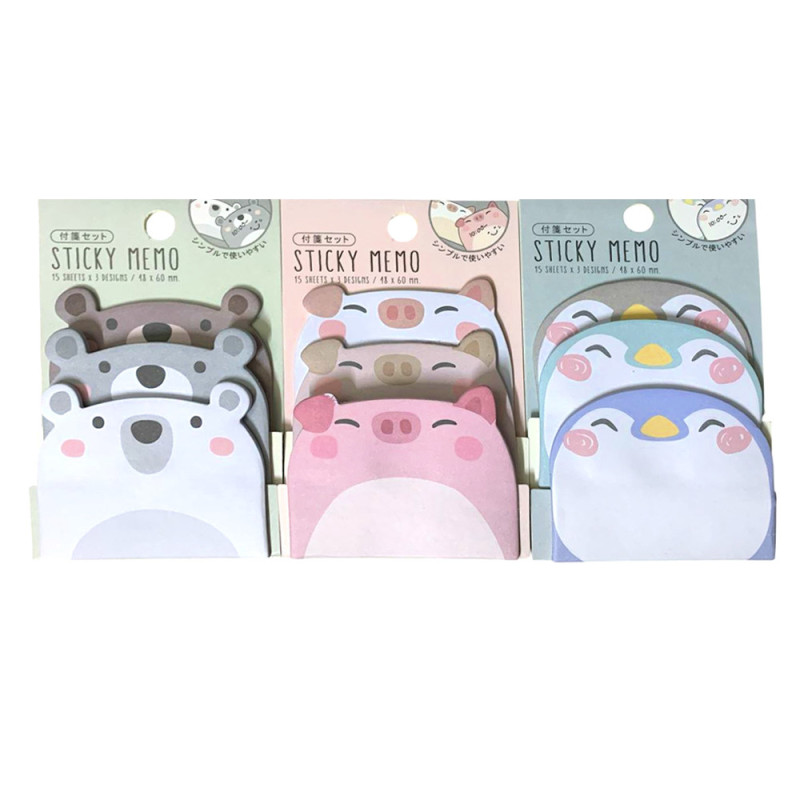 Sticky Notes Adhésives Animaux