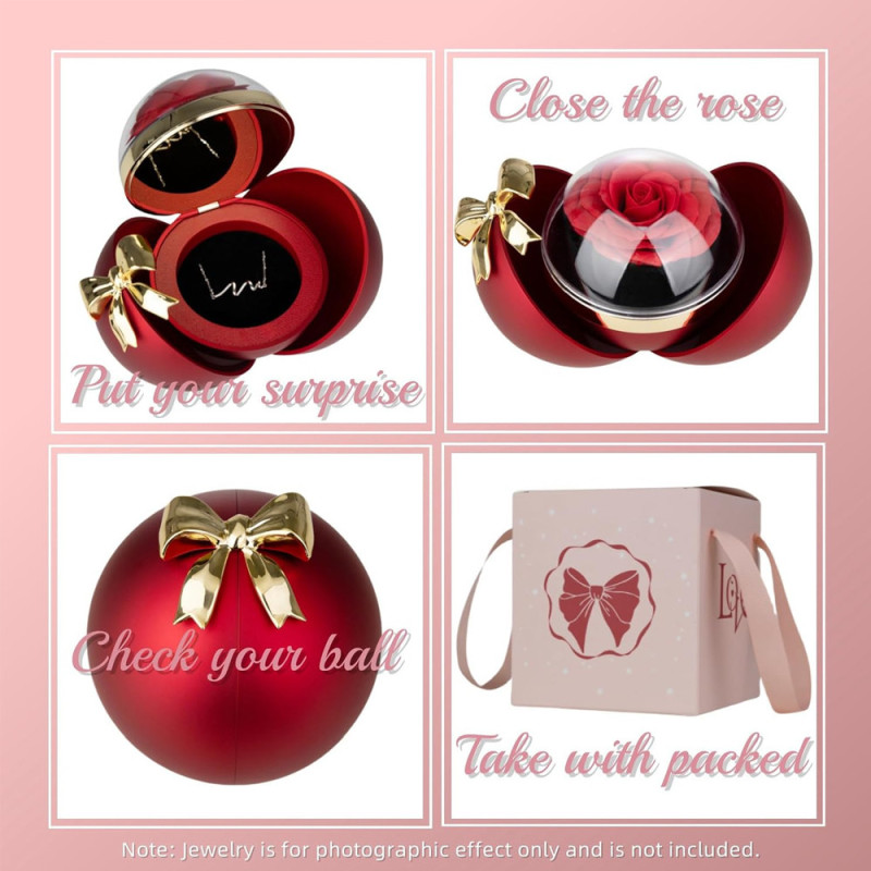 Rose Eternelle en Coffret avec Compartiment Cadeau