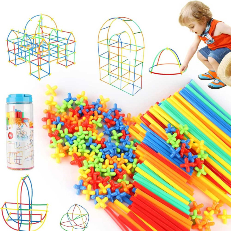 Jeu de Construction Flexible, Batonnets & Connecteurs 3D