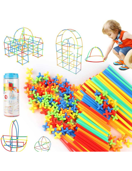 Jeu de Construction Flexible, Batonnets & Connecteurs 3D