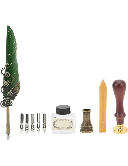 Coffret Calligraphie Steampunk Plume Vintage