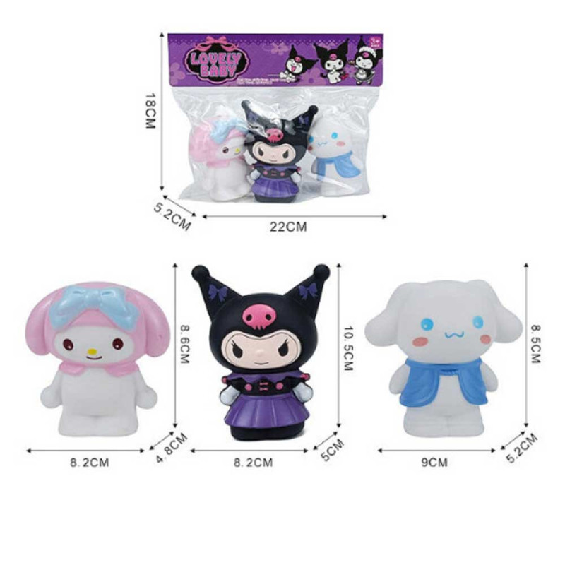 Set de 3 Figurines Kawaii Lovely Baby