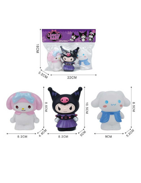 Set de 3 Figurines Kawaii Lovely Baby