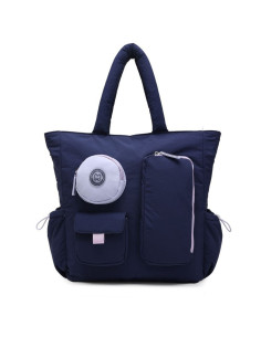 Sac Cabas Bubble Navy, Marshmallow