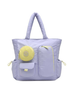 Sac Cabas Bubble Violet, Marshmallow