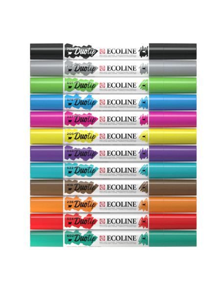 Set de 12 stylos - Ecoline Duotip