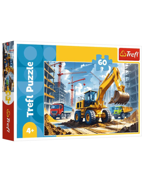 Puzzle Trefl 60Pcs Backhoe Loader Tractor - Réf.17406