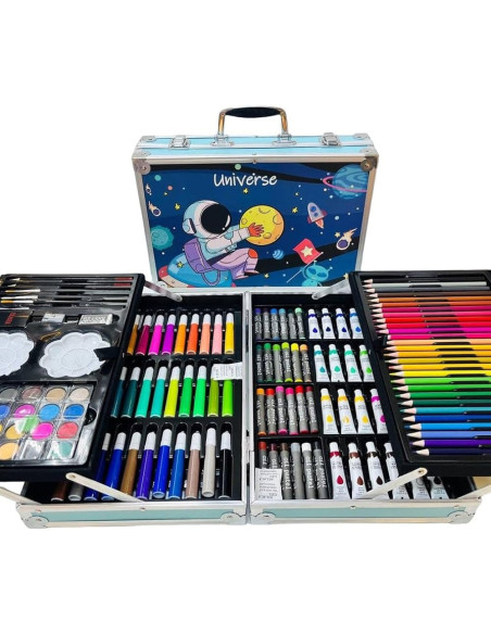 Mallette de Coloriage, 145 Pcs