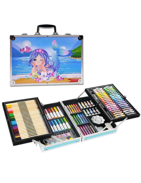 Mallette de Coloriage, 145 Pcs
