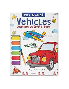 Pick and Paint Coloring Activity Book Vehicles - Wonder House Books 2
