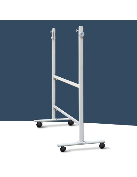 Support Mobile Métallique Réglable sur Roulettes pour Tableau Blanc