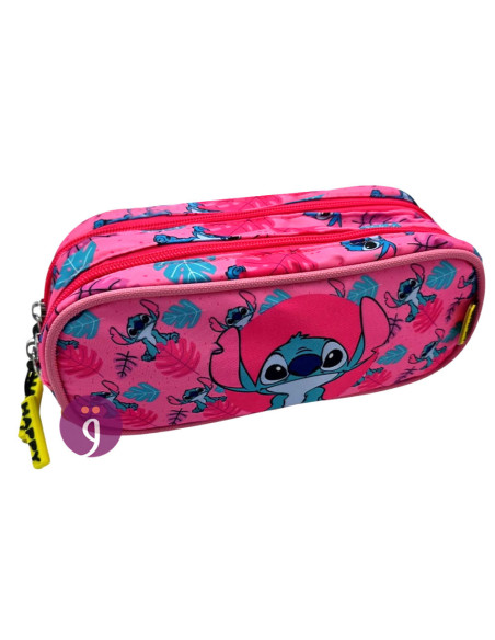 Trousse 2 Compartiments Stitch Rose - Happy