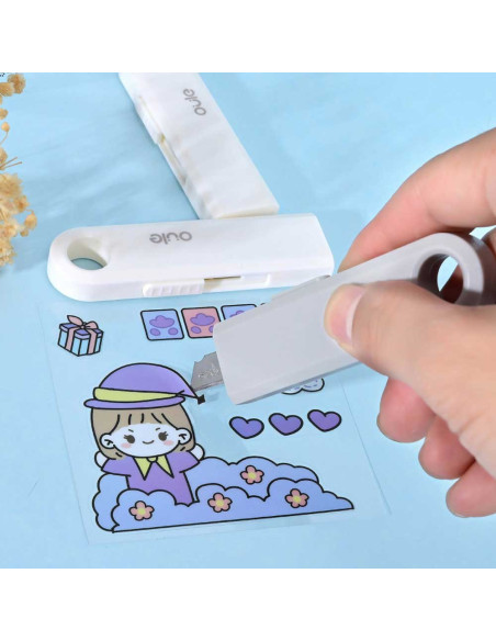 Mini Cutter Rétractable Oule - Blanc&Gris