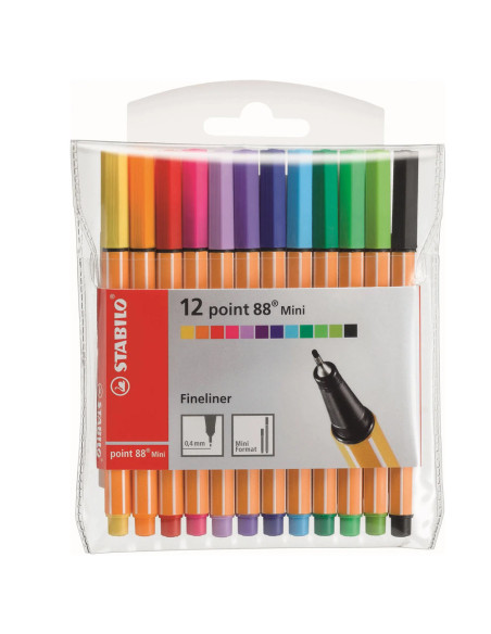 Set de 12 Mini Stylos Feutres - Stabilo
