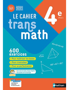 Le cahier Transmath 4e 4ème | ALKIRTAS