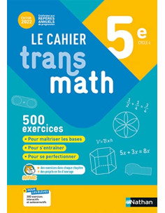 Le Cahier Transmath 5e - Cycle 4 5ème | ALKIRTAS