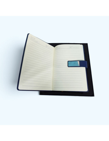 Coffret Notebook Bleu avec Stylo - Réf.2611-14