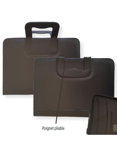 Porte-Documents Professionnel avec Poignée Pliable