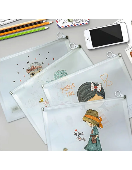 Enveloppe Plastique Zippée A4 3D