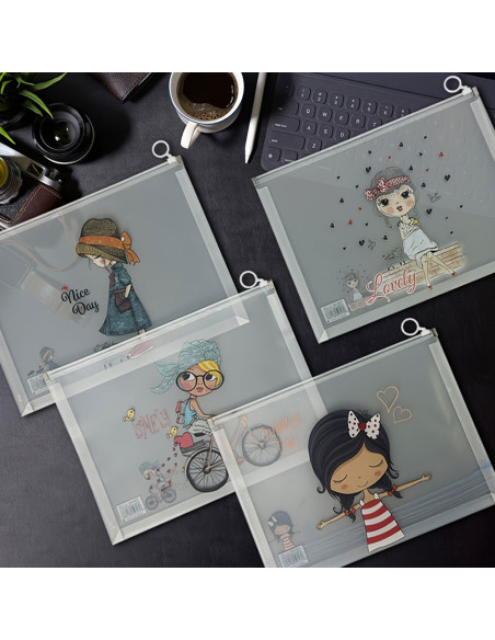 Enveloppe Plastique Zippée A4 3D