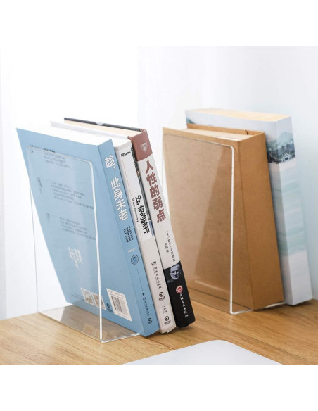 Serre-Livres en Plexi Transparent