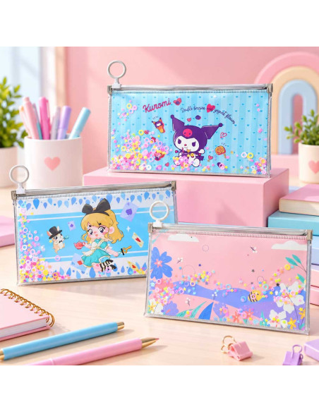 Enveloppe de Rangement Zippée A6 - Glitter