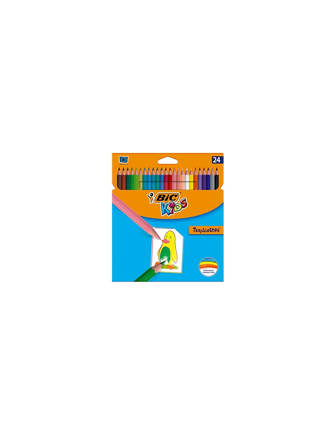 CRAYONS COUL BIC 24/18 KIDS TROPICOLORS